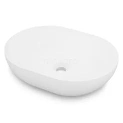 Waskom Mintra Solid Surface Thin Mat Wit 52x38 Ovaal