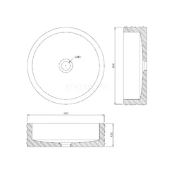 Waskom Novanta Natuursteen Blue Stone 40x12cm Rond -Badkamer Verkoopwinkel waskom novanta natuursteen blue stone 40x12cm rond n128 0052 3
