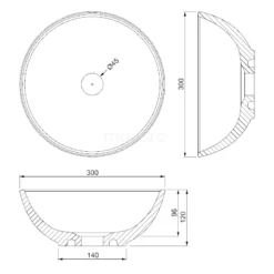 Waskom Quarto Quartz Mat Zwart 30x12cm Rond -Badkamer Verkoopwinkel waskom quarto quartz mat zwart 30x12cm rond q120 0062 2