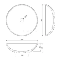 Waskom Quarto Quartz Mat Zwart 38x12cm Rond 5 Waskom Quarto Quartz Mat Zwart 38x12cm Rond -Badkamer Verkoopwinkel waskom quarto quartz mat zwart 38x12cm rond q120 0040 2