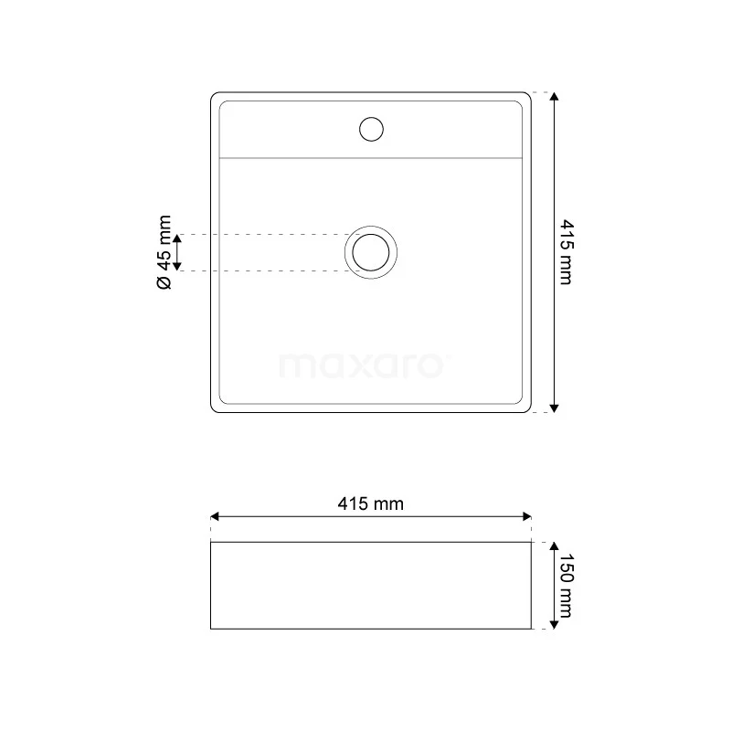 Wastafel Clasico Opbouw Of Hangend 40 Cm Keramiek Wit 1 Kraangat 4 Wastafel Clasico Opbouw Of Hangend 40 Cm Keramiek Wit 1 Kraangat - Afbeelding 4