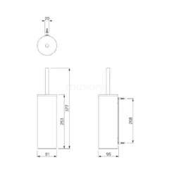 WC Borstel Radius Black Hangend Zwart 5 WC Borstel Radius Black Hangend Zwart -Badkamer Verkoopwinkel wc borstel radius black hangend zwart 200 1202mb 2