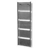 Zeus Handdoekradiator | 60x204 Cm Donkergrijs 1933 Watt Aluminium Centrale Verwarming