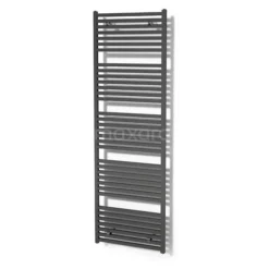 Zeus Handdoekradiator | 60x204 Cm Donkergrijs 1933 Watt Aluminium Centrale Verwarming