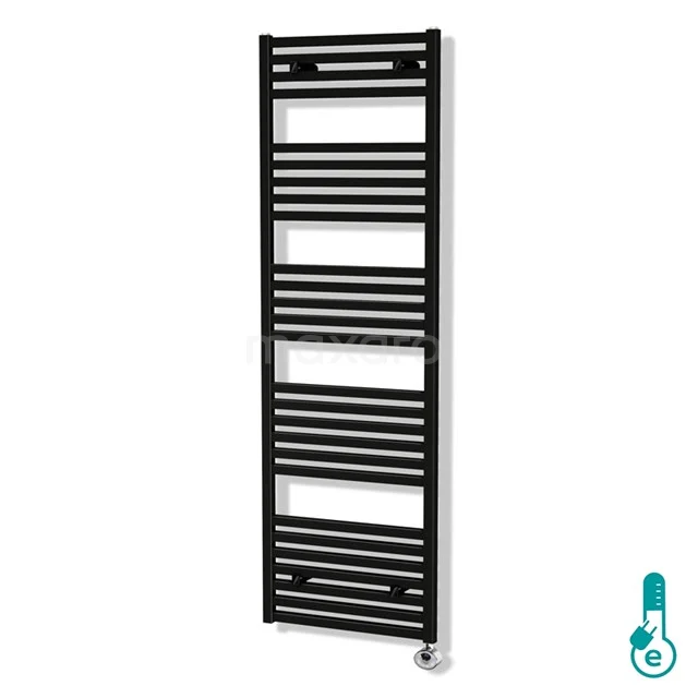 Zeus Handdoekradiator Elektrisch | 50x174 Cm Mat Zwart 1270 Watt Aluminium 1 Zeus Handdoekradiator Elektrisch | 50x174 Cm Mat Zwart 1270 Watt Aluminium