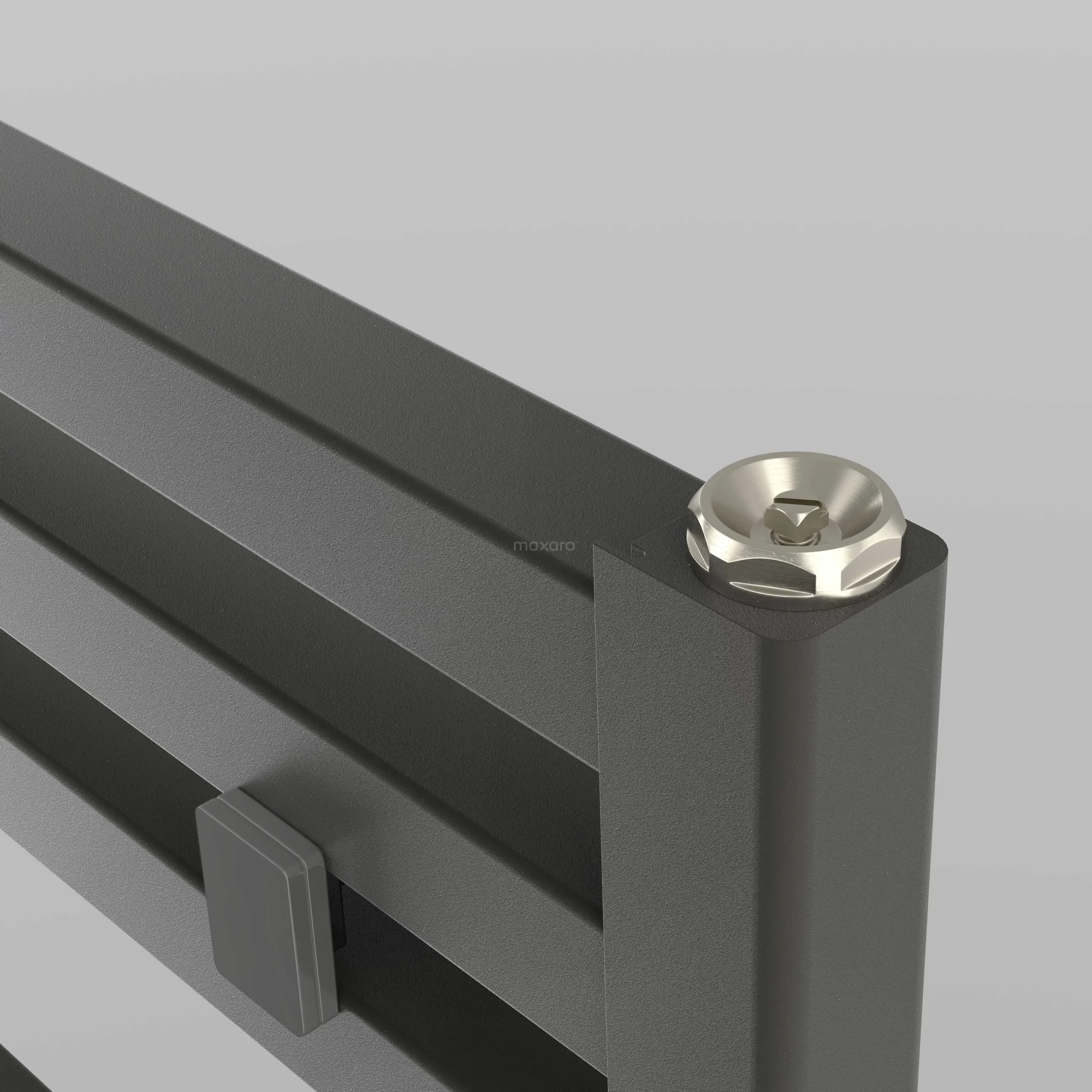 Zeus Handdoekradiator Elektrisch | 60x120 Cm Donkergrijs 1160 Watt Aluminium 2 Zeus Handdoekradiator Elektrisch | 60x120 Cm Donkergrijs 1160 Watt Aluminium - Afbeelding 2