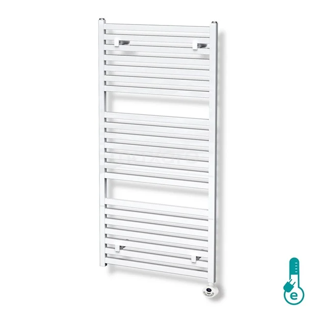 Zeus Handdoekradiator Elektrisch | 60x120 Cm Hoogglans Wit 1160 Watt Aluminium 1 Zeus Handdoekradiator Elektrisch | 60x120 Cm Hoogglans Wit 1160 Watt Aluminium