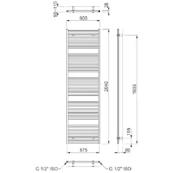 Zeus Handdoekradiator Elektrisch | 60x204 Cm Lichtgrijs 1933 Watt Aluminium -Badkamer Verkoopwinkel zeus handdoekradiator elektrisch 60x204 cm lichtgrijs 1933 watt aluminium dr57 0620rln e 4